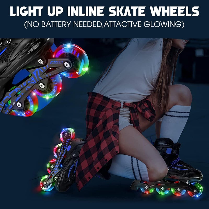 Kutrick 8 Pack Light Up Inline Skate Wheels 64mm 72mm 76mm 80mm With ABEC-9 Bearing - 85A for Indoor & Outdoor - Image 2